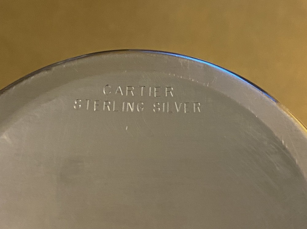 cartier sterling silver baby cup