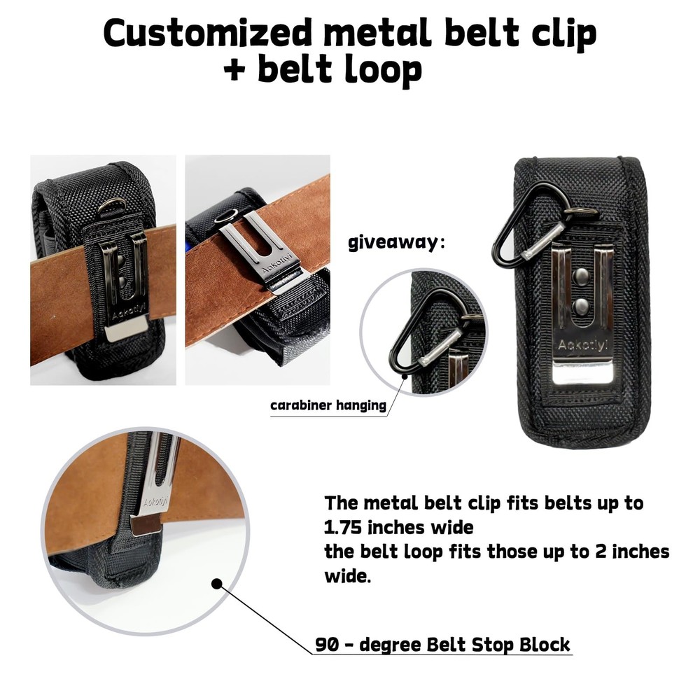 Multitool Sheath - Magnetic Closure EDC Belt Pouch Organizer with Black