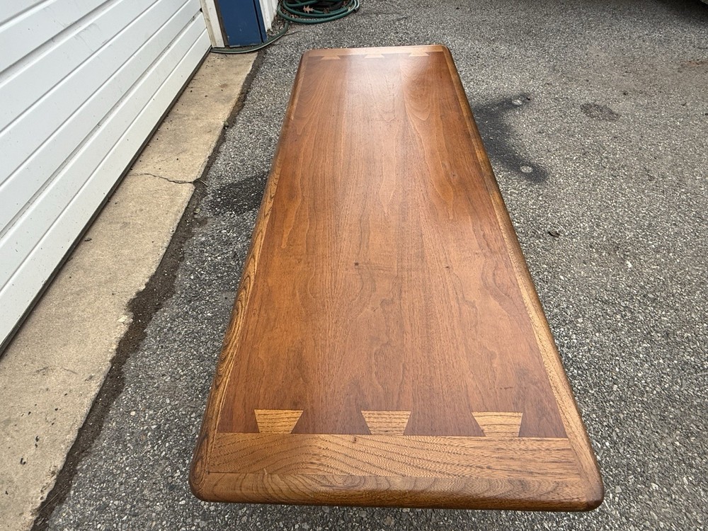 Mid-Century Modern Andre Bus Walnut Coffee Table by Lane