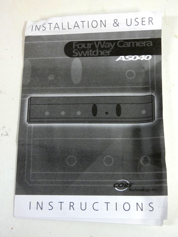 Core Technologies 4 Way Camera Switcher AS040 w Instructions Fast Shipping