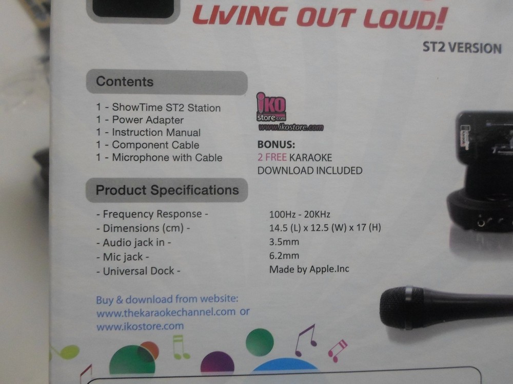 NEW Interactive Group Showtime karaoke Living out Loud ST2 Version iphone ipod