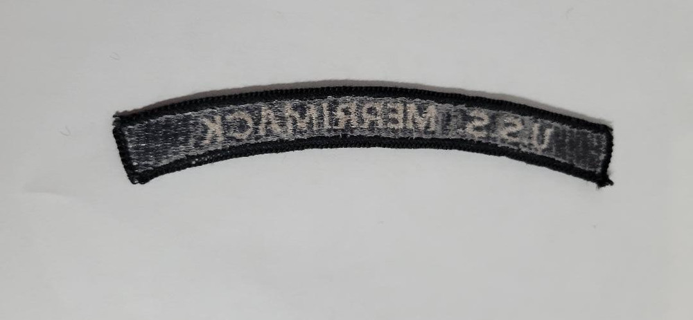 US Navy U.S.S. MERRIMACK Steam-Powered Frigate Arc Tab Segment Patch