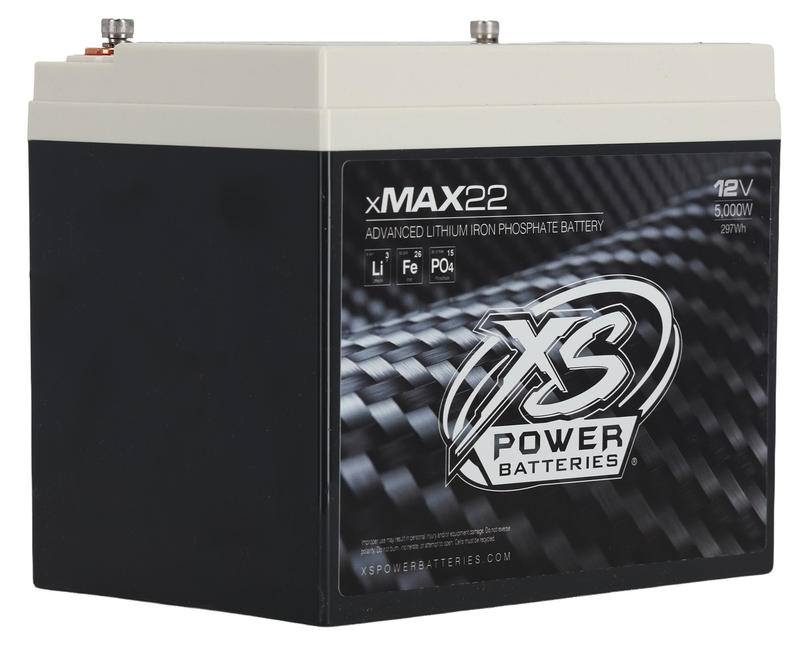 XS Power XMAX 22 5000w 12v Lithium Car Stereo Battery, 975R Housing. 66AH PB EQ