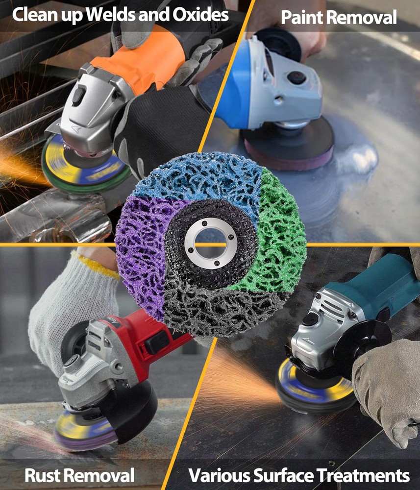 12 Pack Strip Discs for Angle Grinder, Grinder Wheel, Abrasive Wheels Grindin...