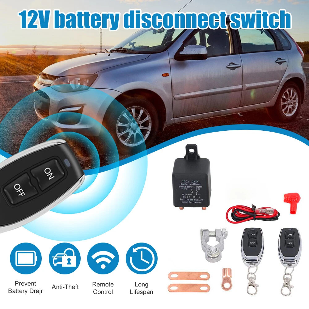 Car Battery Disconnect Switch Remote Control Power Kill Master Isolator Cut Off