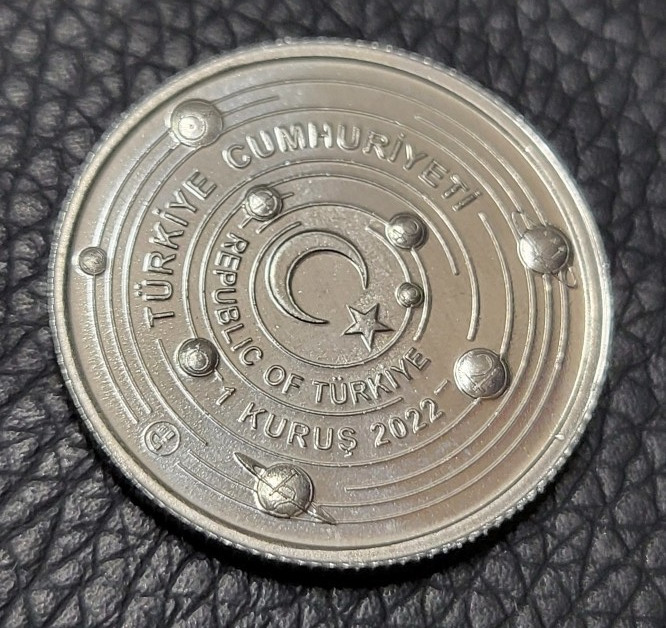 2022 Turkey 1 Kuruş Coin