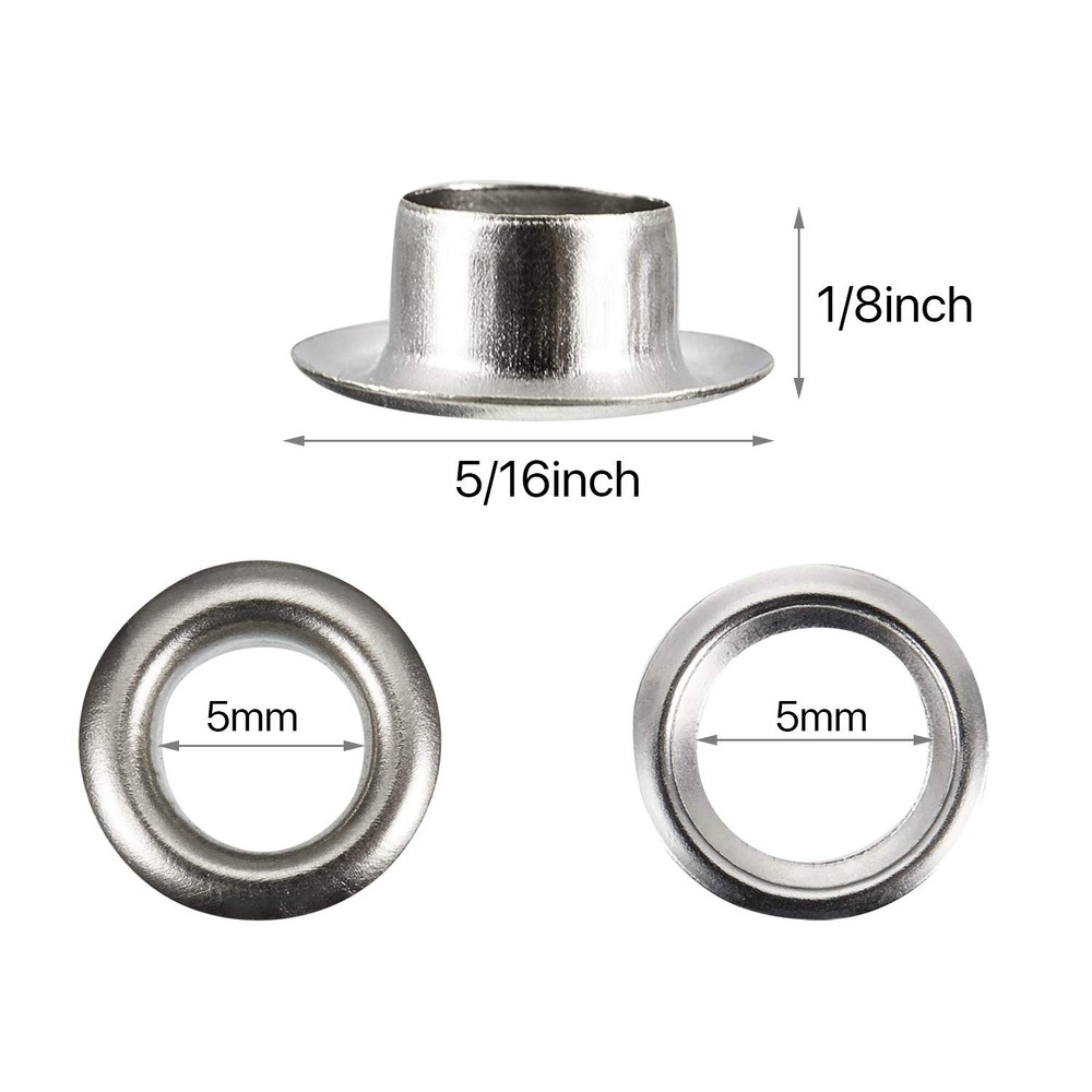 100 Sets Grommet Eyelets Tool Kit Grommet Setting Tool And Eyelets With Setting