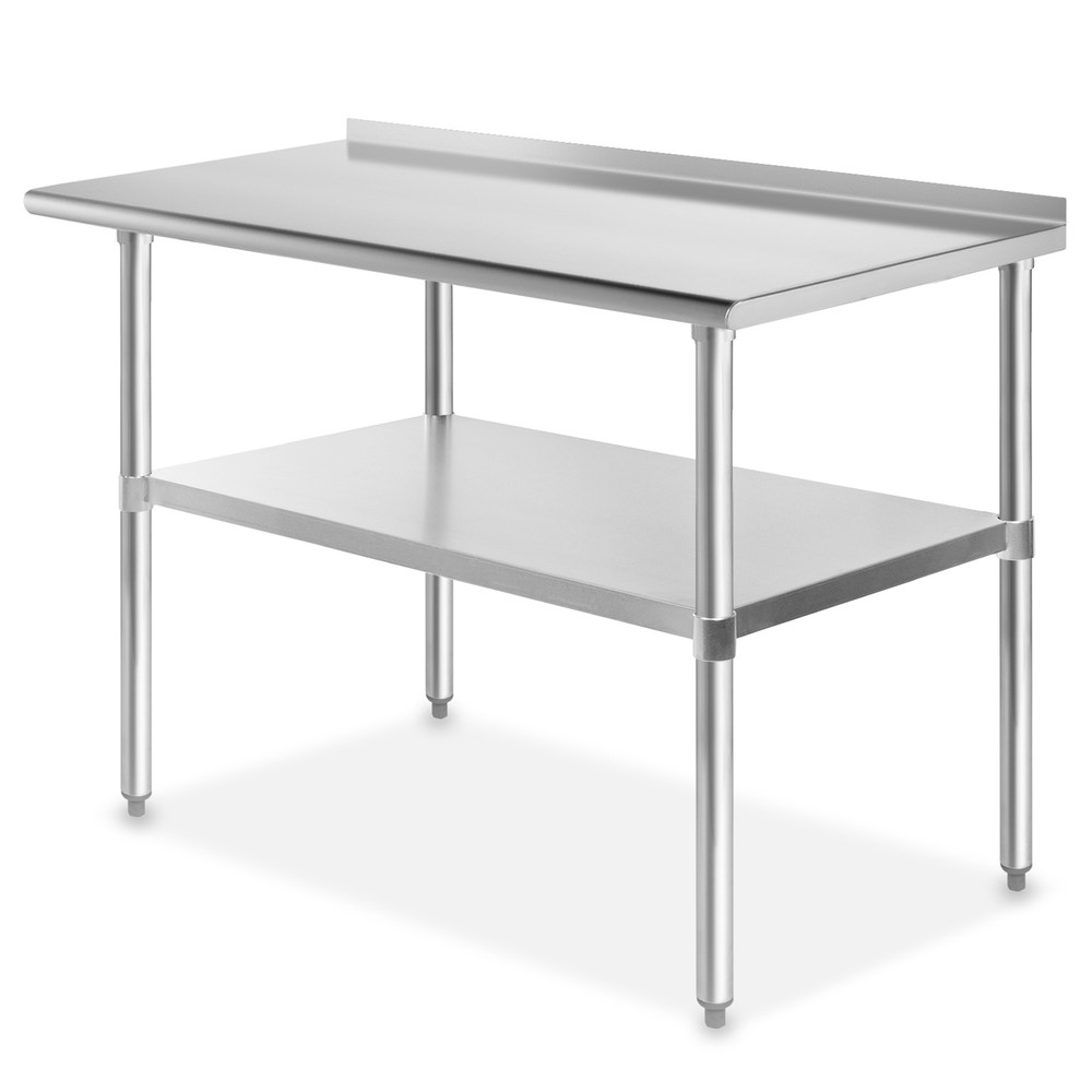 48" x 24" Stainless Steel Kitchen Restaurant Work Prep Table with Backsplash