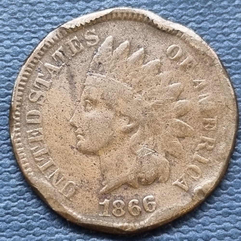 1866 Indian Head Cent 1c Circulated Details #89179