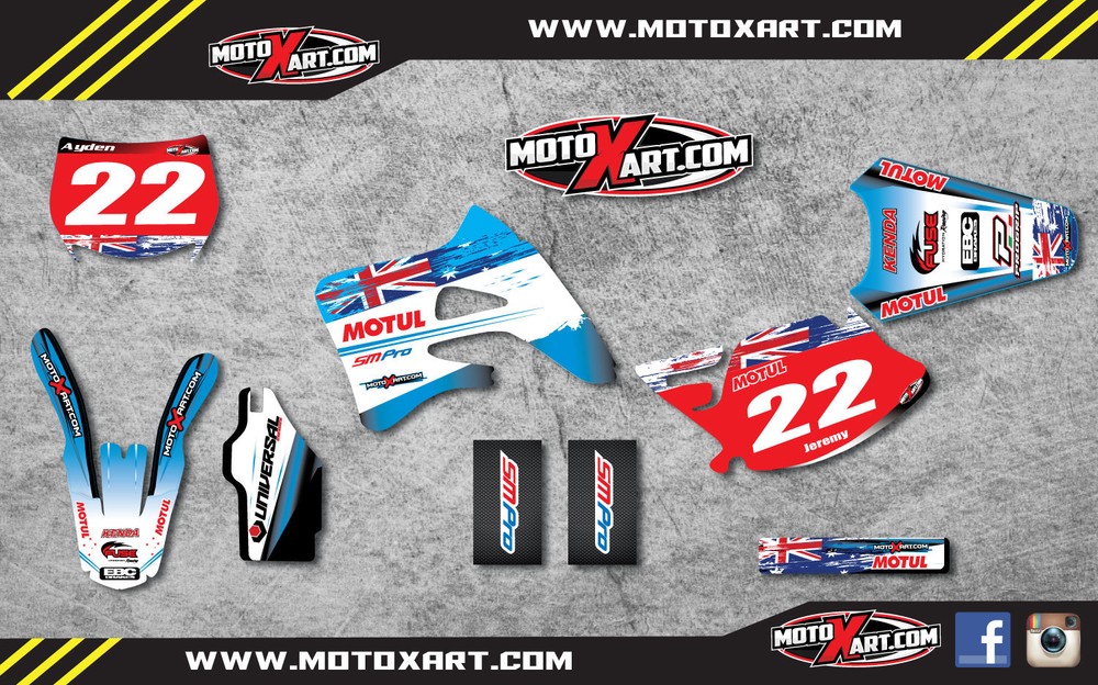 TM 85  - 2004 / 2012 Full  Custom Graphic  Kit - AUSSIE PRIDE stickers / decals