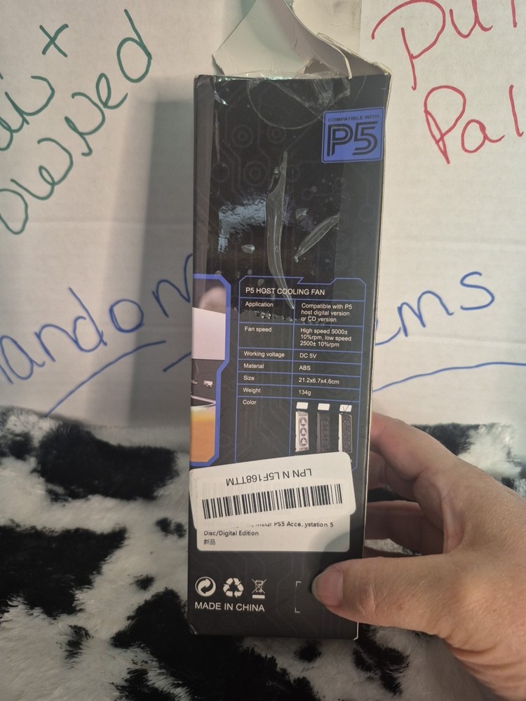 P5 Host Cooling Fan Compatible with PS5 host digital version or CD version
