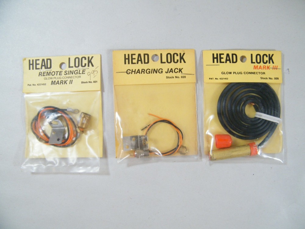 HEAD LOCK RC GLOW PLUG CONNECTOR, CHARGING JACK & REMOTE SINGLE