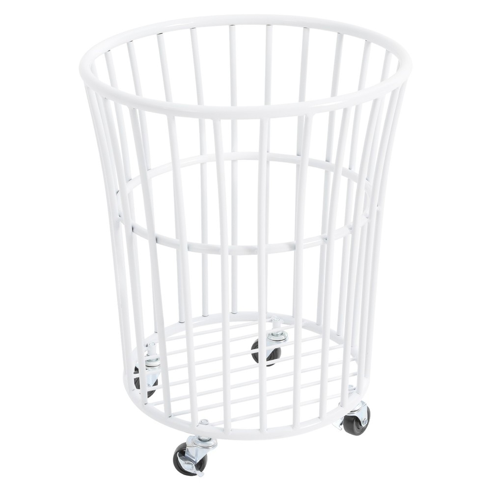 Ventilated Laundry Basket with Locking Wheels - Stylish and Durable Design
