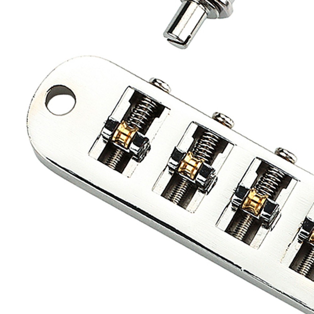 Roller Saddle Bridge Replacement Lightweight 4 String Guitar Bridge For HPGF