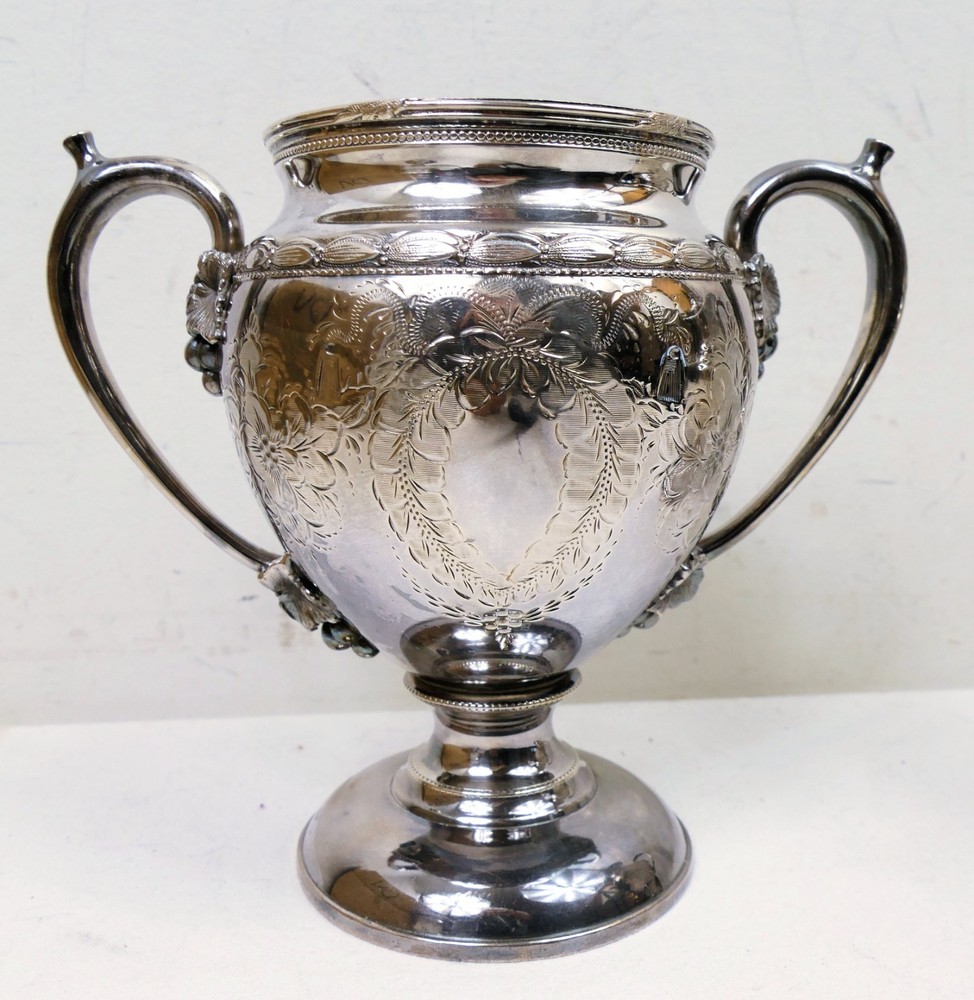 Rogers, Smith & Co Reed & Barton Blanks Silver Plate Tea Set Grape Pattern 1850