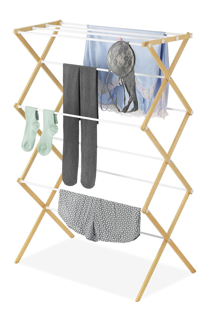 Foldable Clothes Drying Rack: 3 Tier Laundry Drying Rack, Collapsible Drying