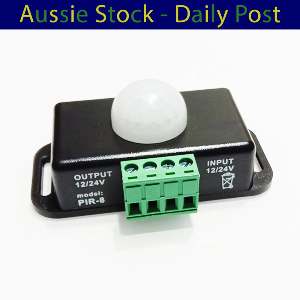 DC 12V 24V 6A Adjustable PIR Motion Sensor Switch Automatic Light Control Switch