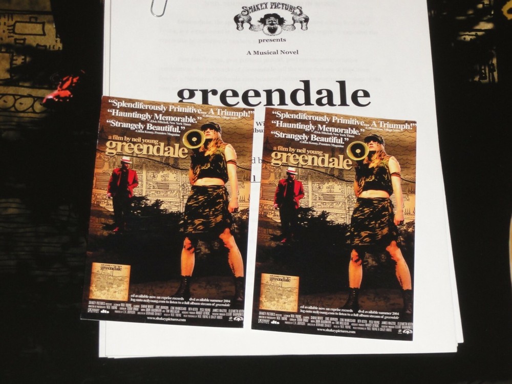 Neil Young GREENDALE (2003) 27x40 Original Movie Poster Press kit postcards
