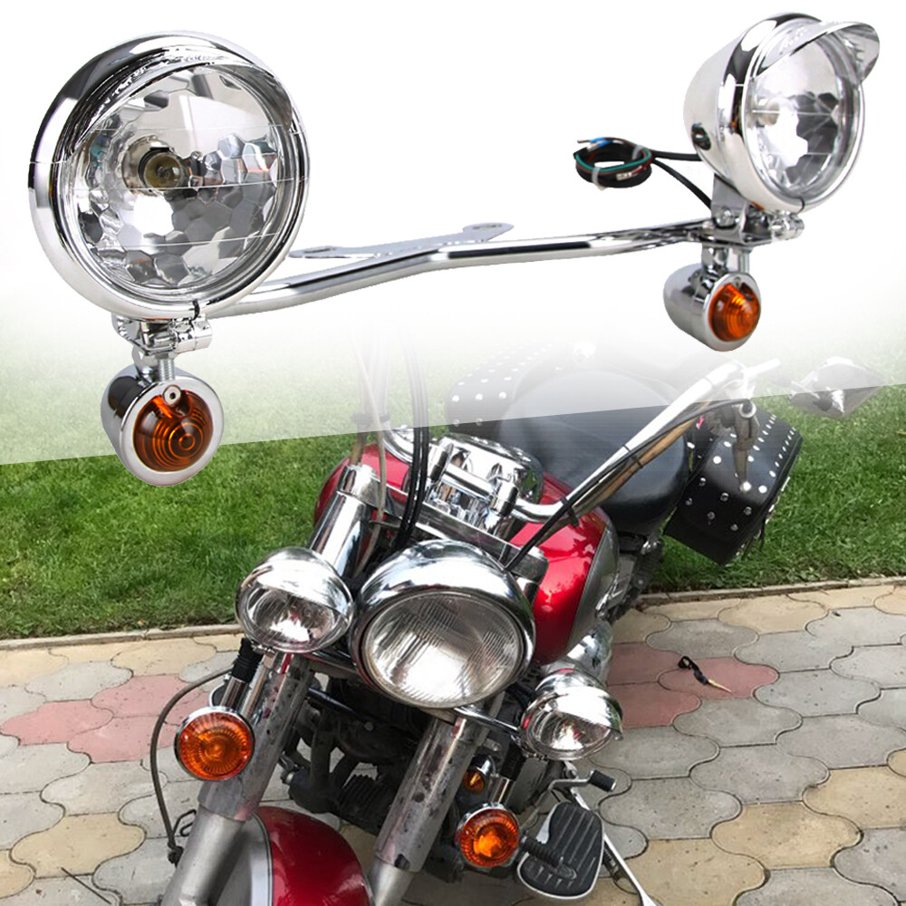 Driving Passing Fog Turn Signals Lights Bar For Yamaha V Star 650 950 1100 1300
