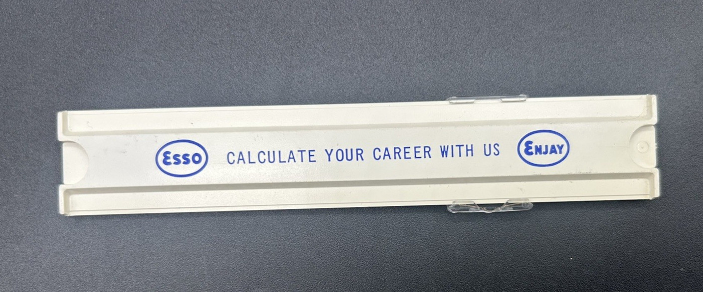 Vtg. Cica 1970s Esso Enjay Career / Employee Promo Sterling Slide Rule 587