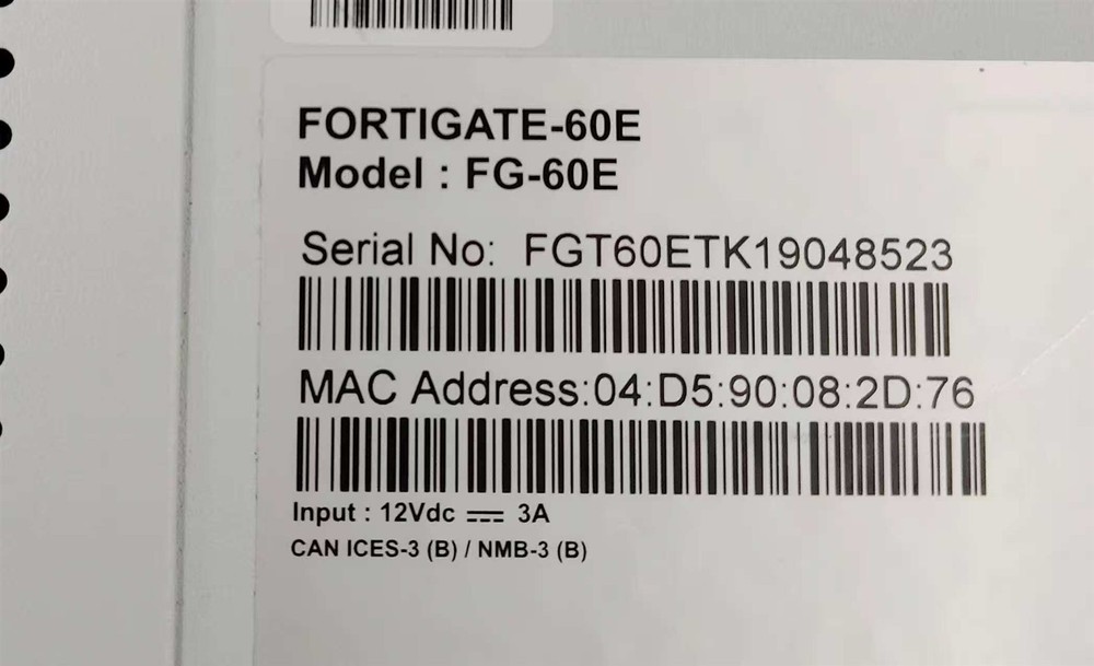 FORTIGATE-60E FG-60E FORTINET NETWORK SECURITY FIREWALL *NO POWER CORD*