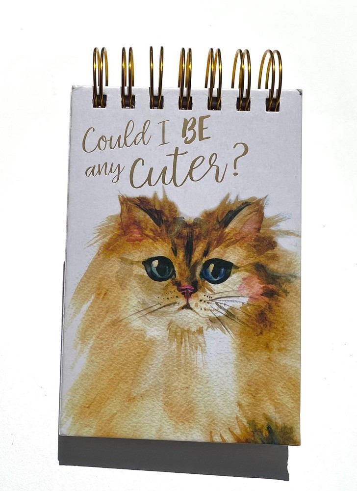 Eccolo Cat Meow Wired Binding Notepads Palm Size 2-Pack 6" x 4"