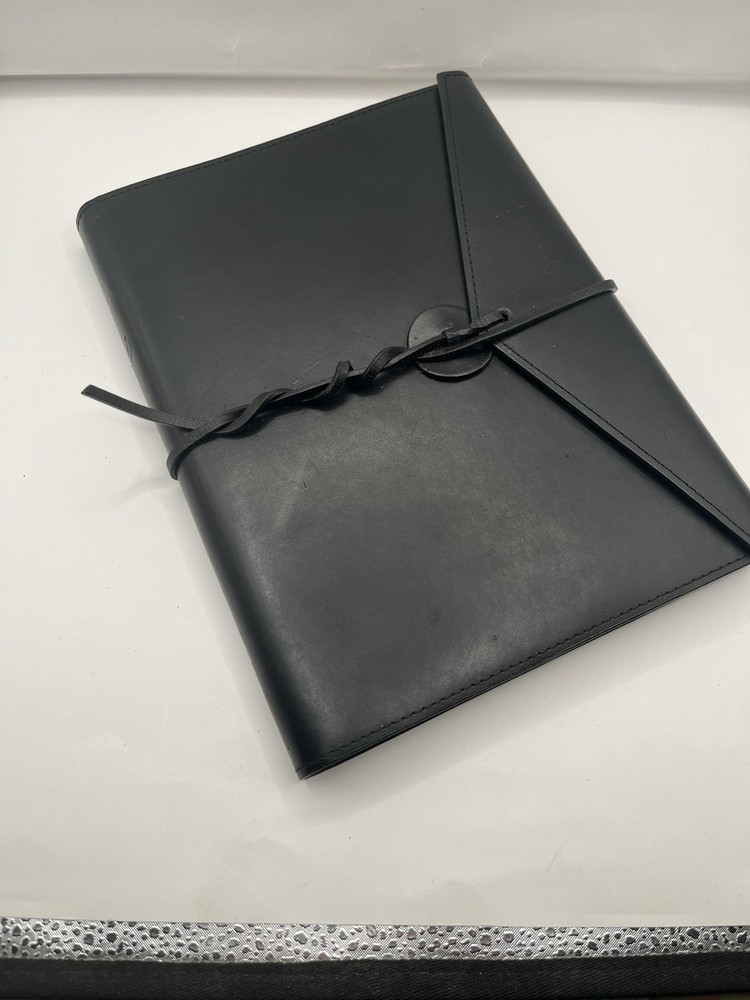 Genuine Leather Notebook Black New