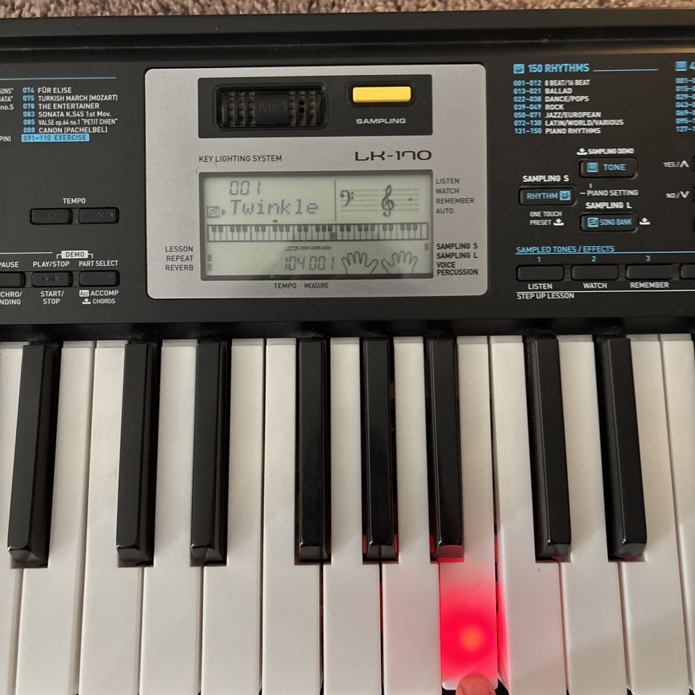 EUC Casio LK-170 Lighted electric Keyboard stand learning self-playing