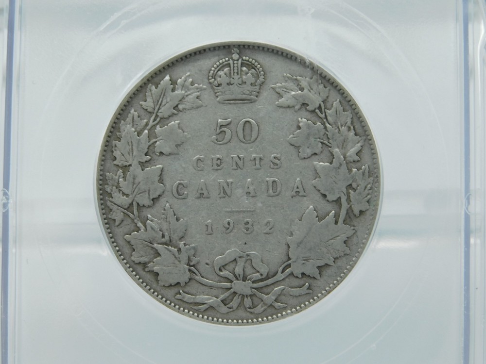 1932 GRADED CANADA 50 CENT ~ ICG VG8 (BT1120)