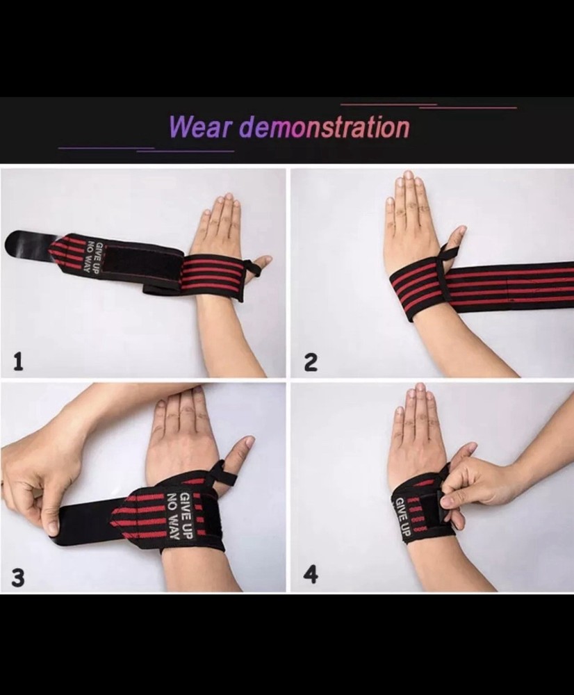 Elite Training Wrist Wraps Fixed Thumb Loop Multi Color Gym Support Unisex