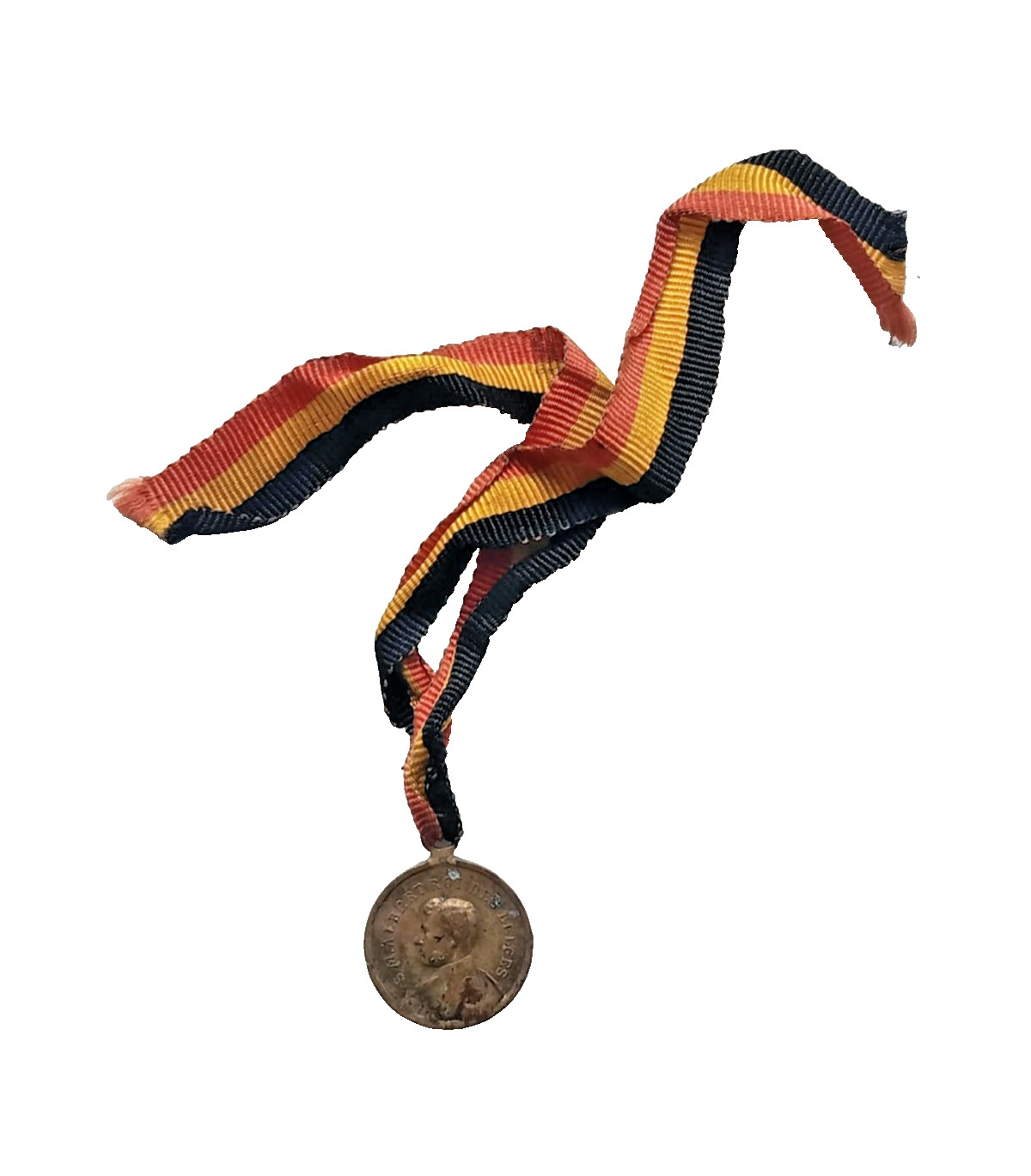 Antique 1914 WW1 Belgian Medal King Albert I commemorating Battle of the Yser