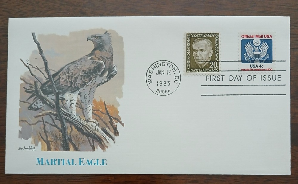 U.S - 1983 - MARTIAL  EAGLE   - FDC