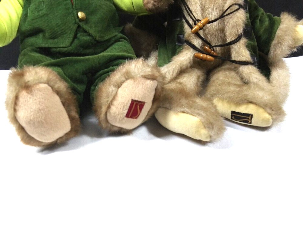 Terry Skostad 16'' Plush Bears 'Ives' 2002 & 'Everett' 2006