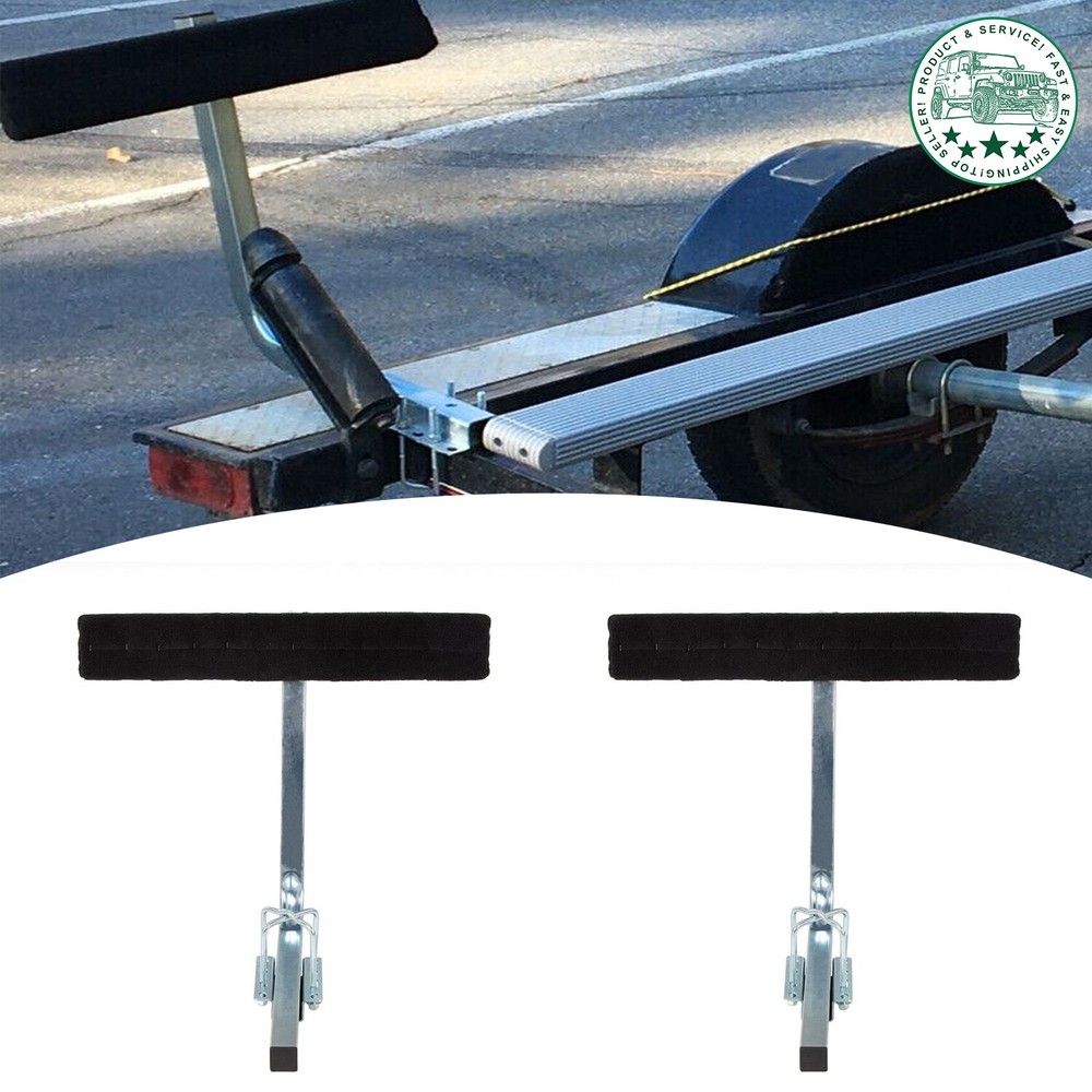 Boat Trailer 2' Side Guide On Bunk Board Carpeted Kit w/ Hardware