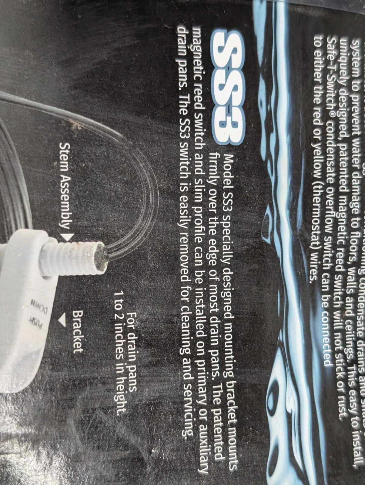 RectorSeal Safe-T-Switch Model SS3, Safe T Switch, Condensate Overflow Shut-Off