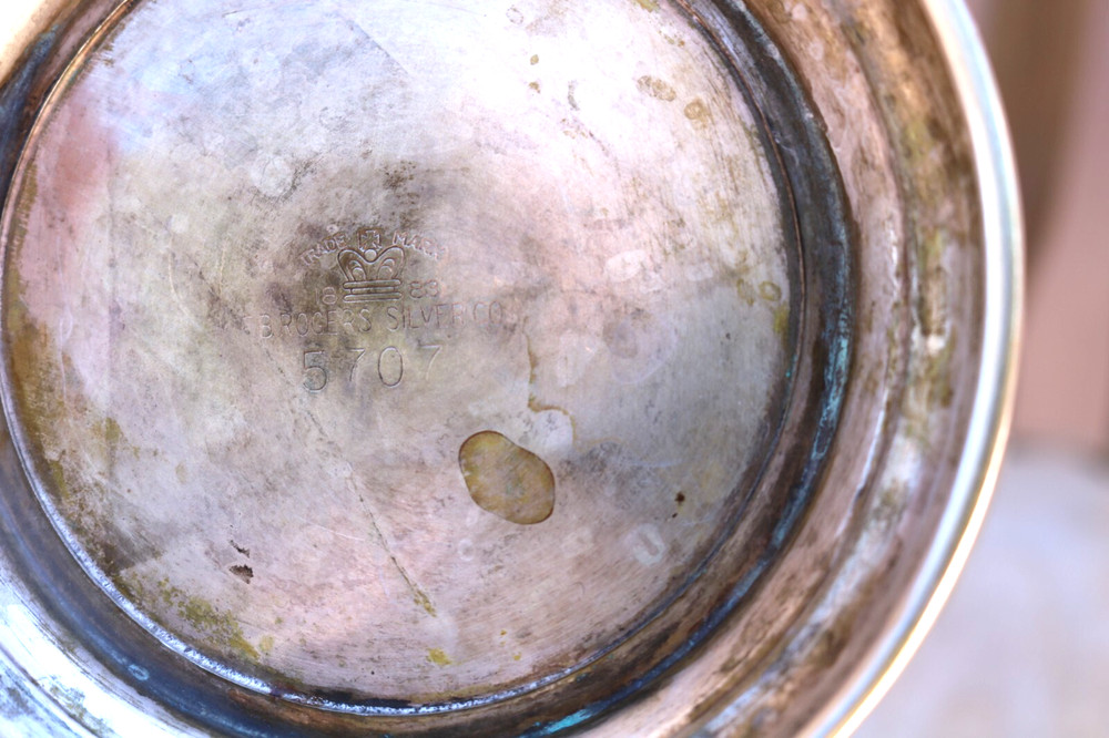 Vintage F.B. Rogers Silverplated Water Pitcher 9.5 Inch