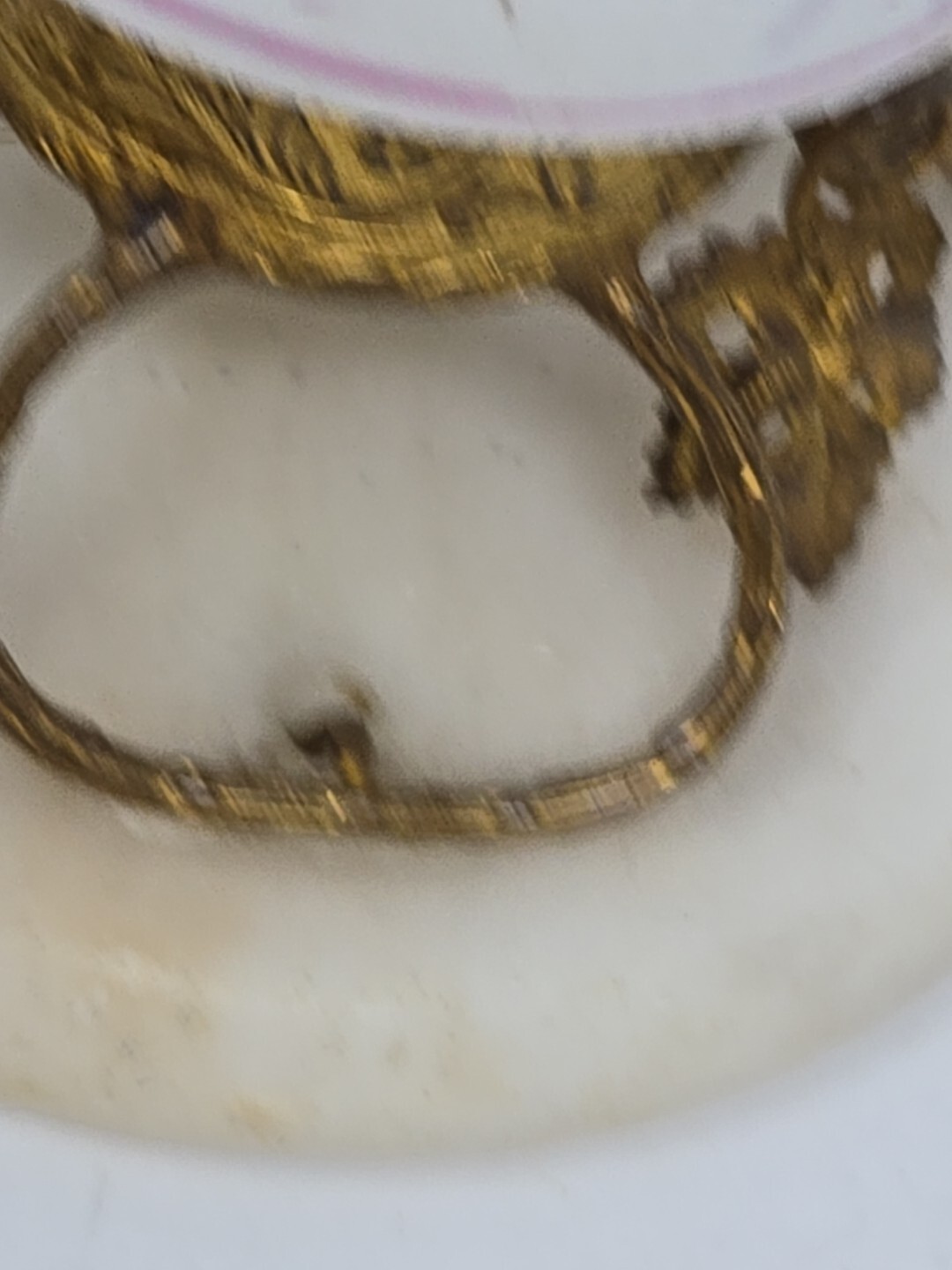 19th Century Marble, Porcelain & Brass French Made Inkwell