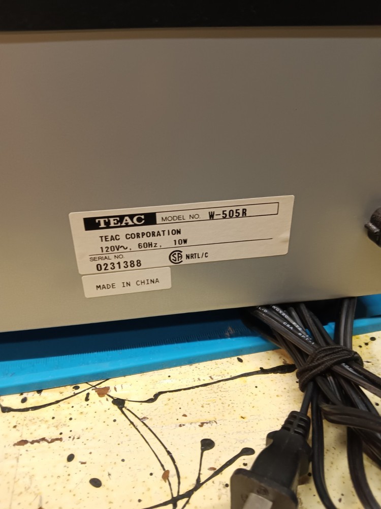 Teac W-505R Auto Reverse Double Cassette Deck 100% Functional FREE SHIPPING 💥💥