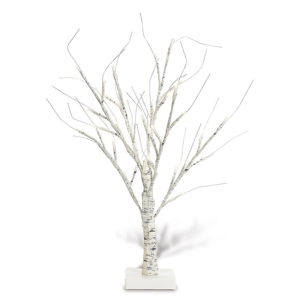 White Birch Light-Up Easter Tree - 15" Tabletop LED Twig Holiday Tree, Lights...