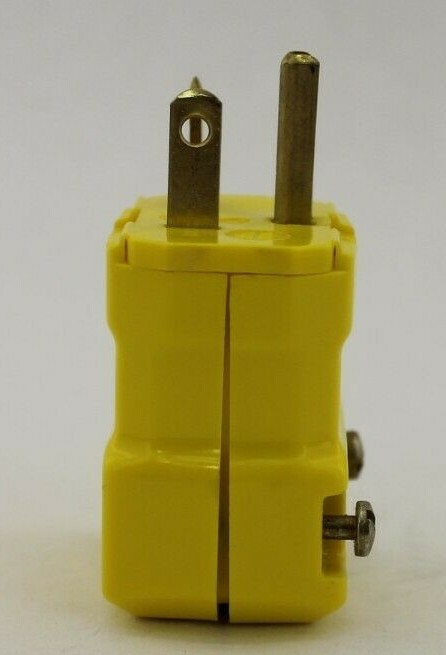 Hubbell 5364VY Dead Front Plug NEMA 5-20P