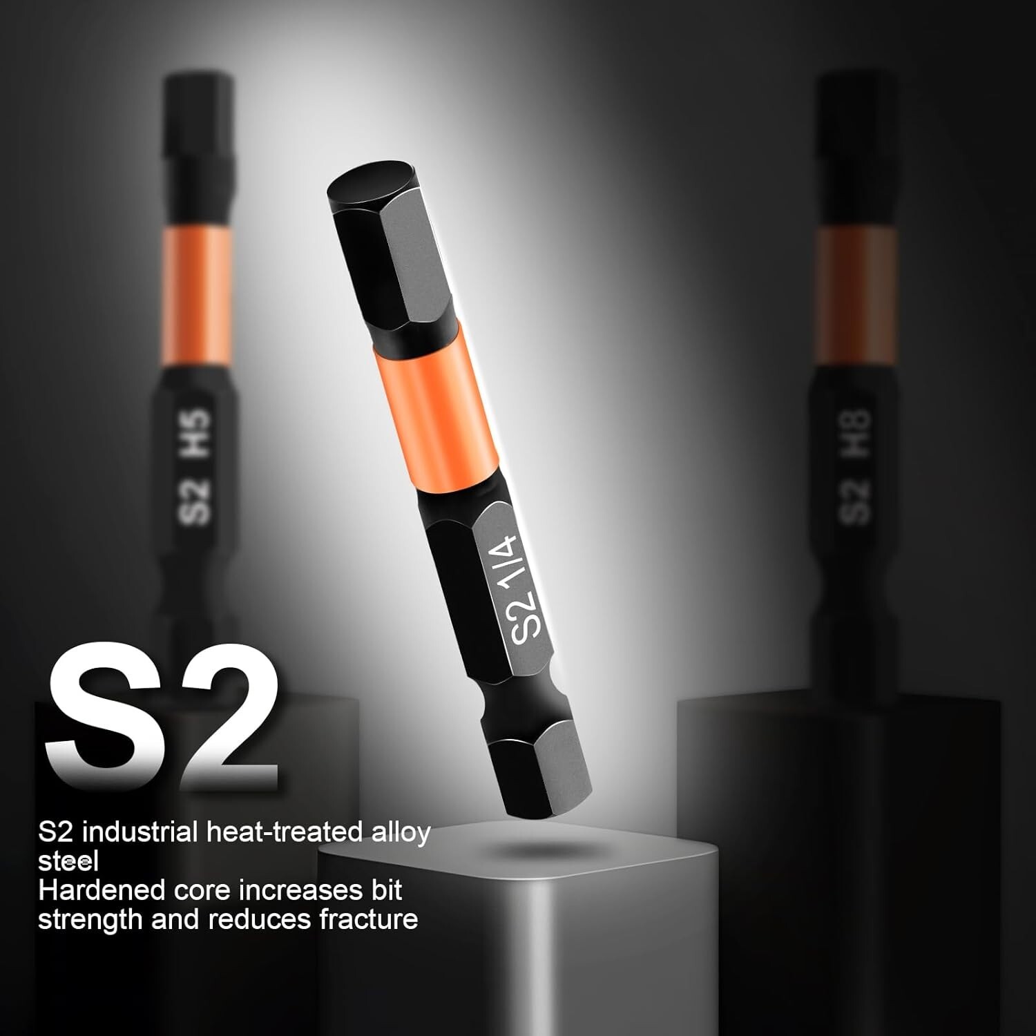 20 Pcs Hex Bit Set, Impact Hex Head Allen Wrench Drill Bit Set Metric, SAE, 1/4"