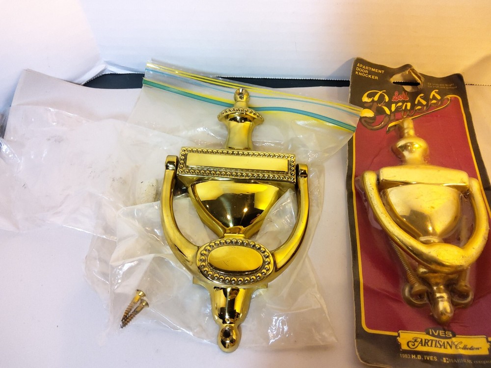 4 solid brass door knockers NEW