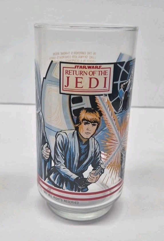 Set Of (4) 1983 Star Wars Return of the Jedi Burger King Drinking Glasses