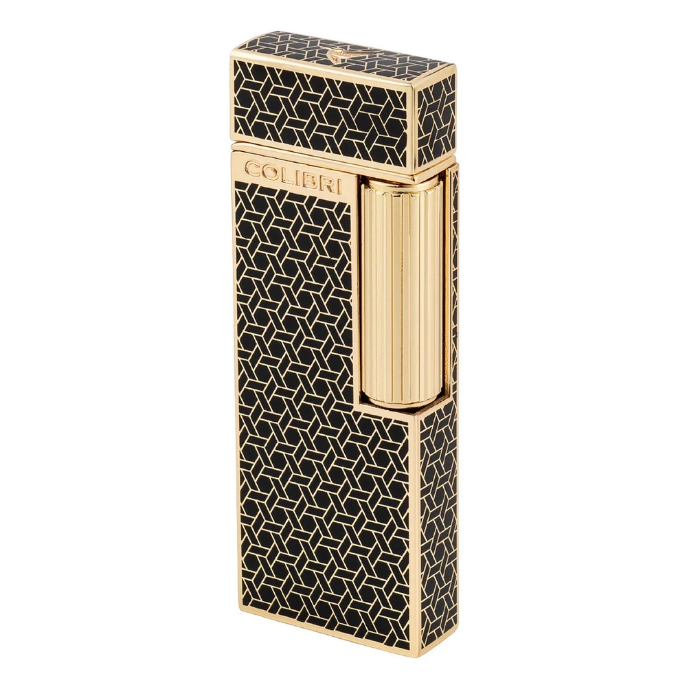 Colibri Cigar Lighter Continental Gold Patterned