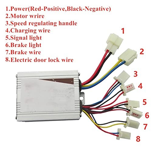 Brushed DC Motor Speed Controller, Smooth Adjustable Throttle Grip for Scooter