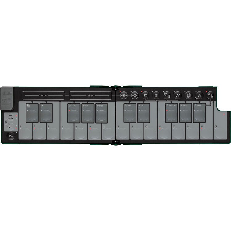 Korg nanoKEY Fold Slimline Foldable MIDI Keyboard Controller (Green)