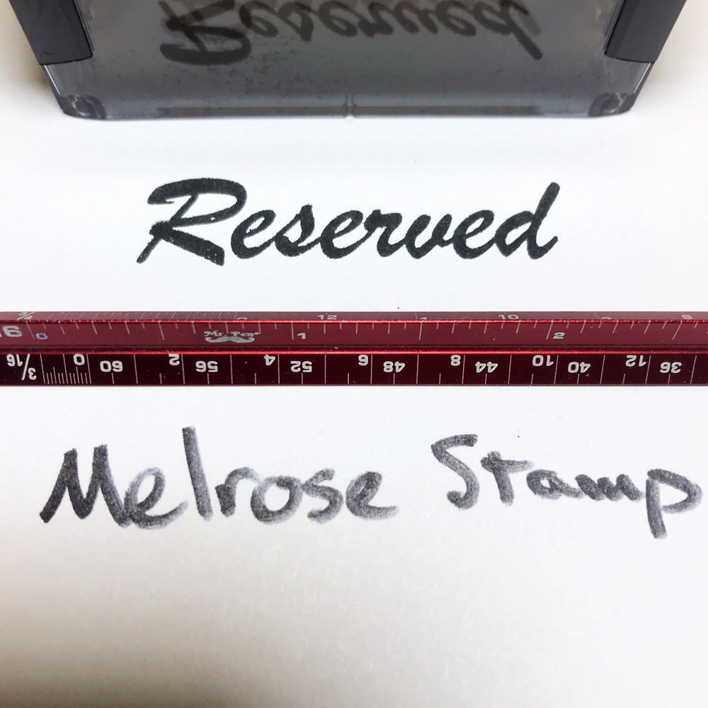 Reserved Rubber Stamp Black Ink Self Inking Ideal 4913