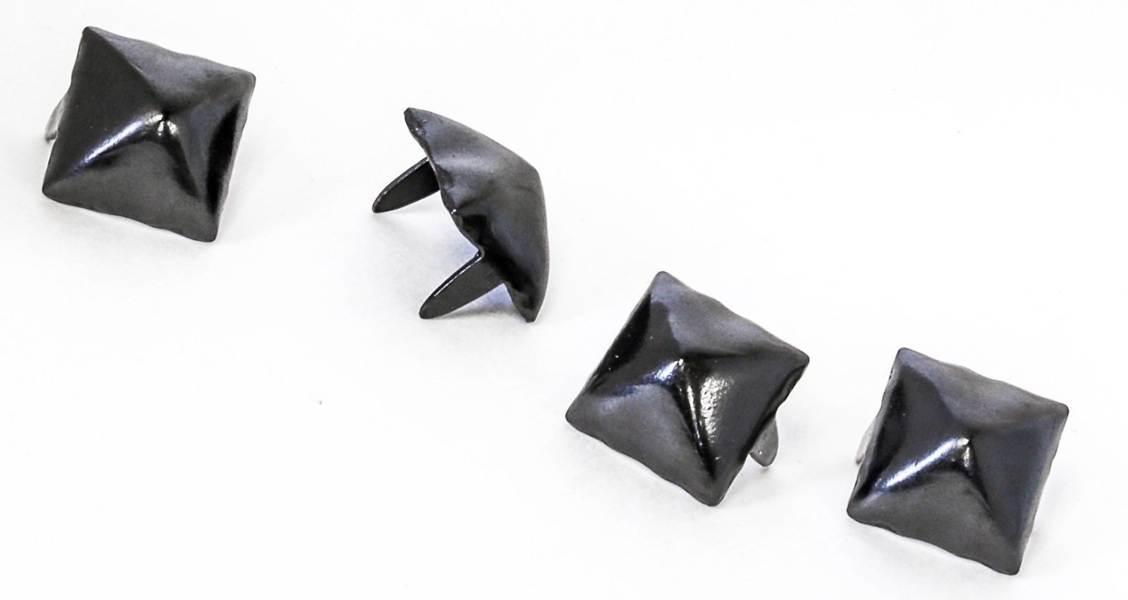 Black Pyramid Stud Prongs Silver  1/2" Steel Punk Goth Bikers Jacket Vest  DYI