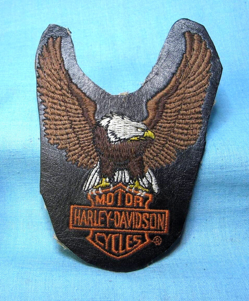 Harley Davidson Eagle Patch - 5" Motorcycle Jacket Embroidered Leather Patch