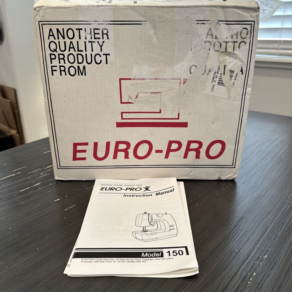 Euro-Pro Model 150 Sewing Machine Fast & Easy New Open Box